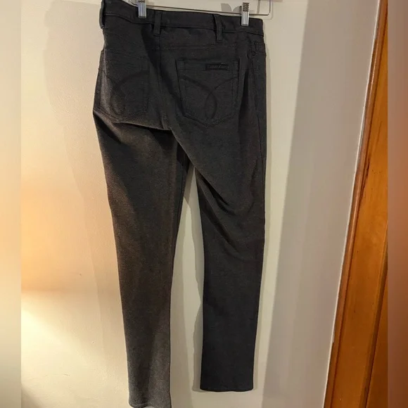 Calvin Klein Jeans Dark Gray Trousers faux Denim sweatpants size 4 - Picture 5 of 6